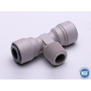 Фитинг Т-образный (трубка-резьба-трубка) 3/8"-1/2"-3/8"