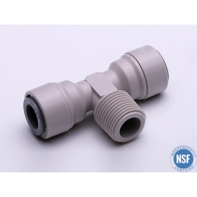 Фитинг Т-образный (трубка-резьба-трубка) 3/8"-1/2"-3/8"